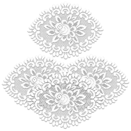 Heritage Lace 12 x 16 in. Rose Doily - Off White - Set of 4 56672W-S